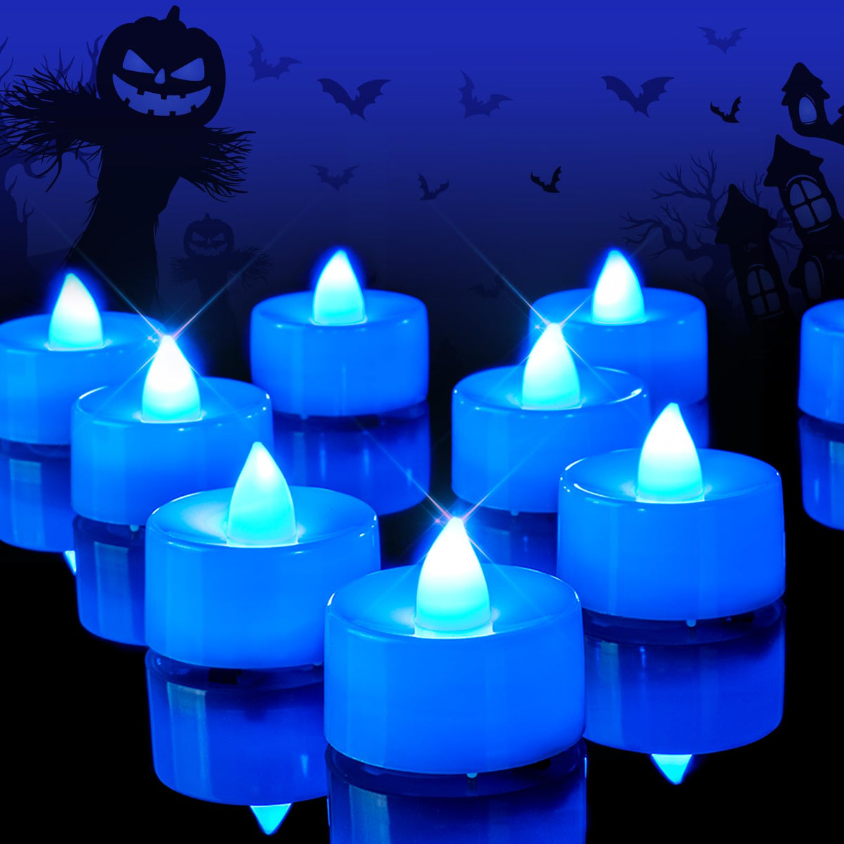 AMAGIC 100 Pack LED Flameless Candle Tea Lights Fake Electric Battery