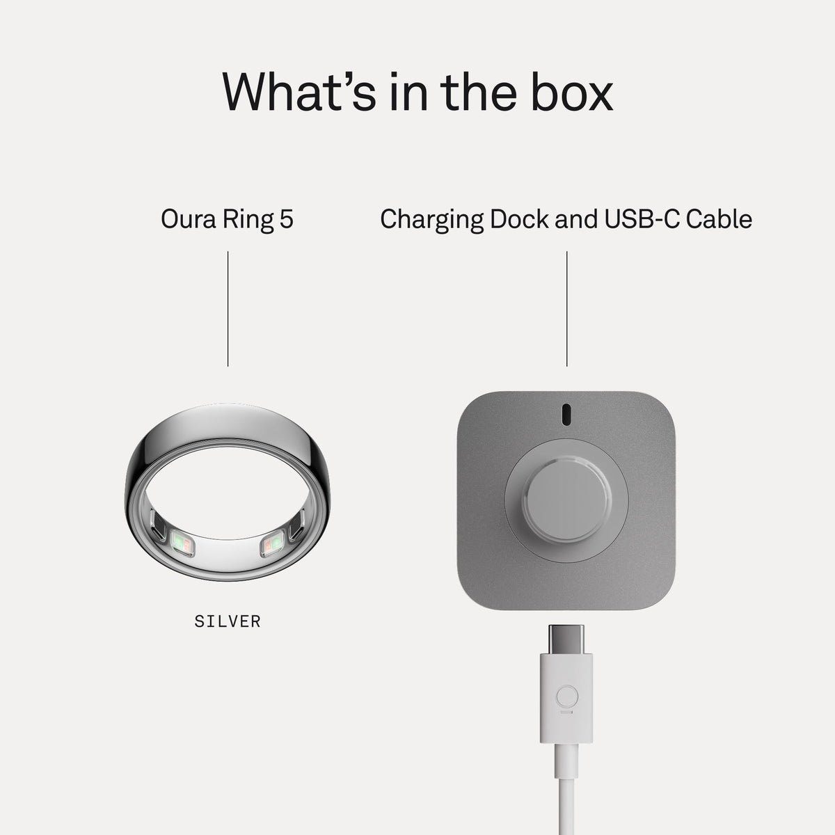 Oura Ring 5 Silver - Size 11 - Size Before You Buy