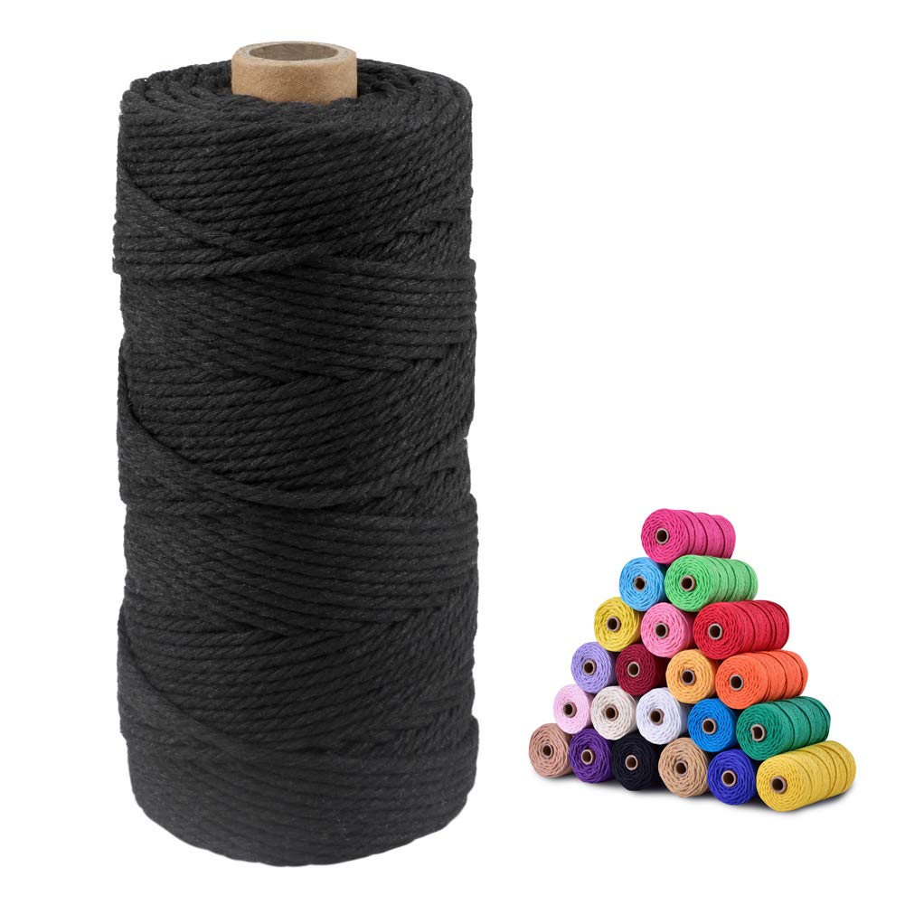 jijAcraft 4MM White Macrame Cord: 100M Cotton String Twine for Crafts