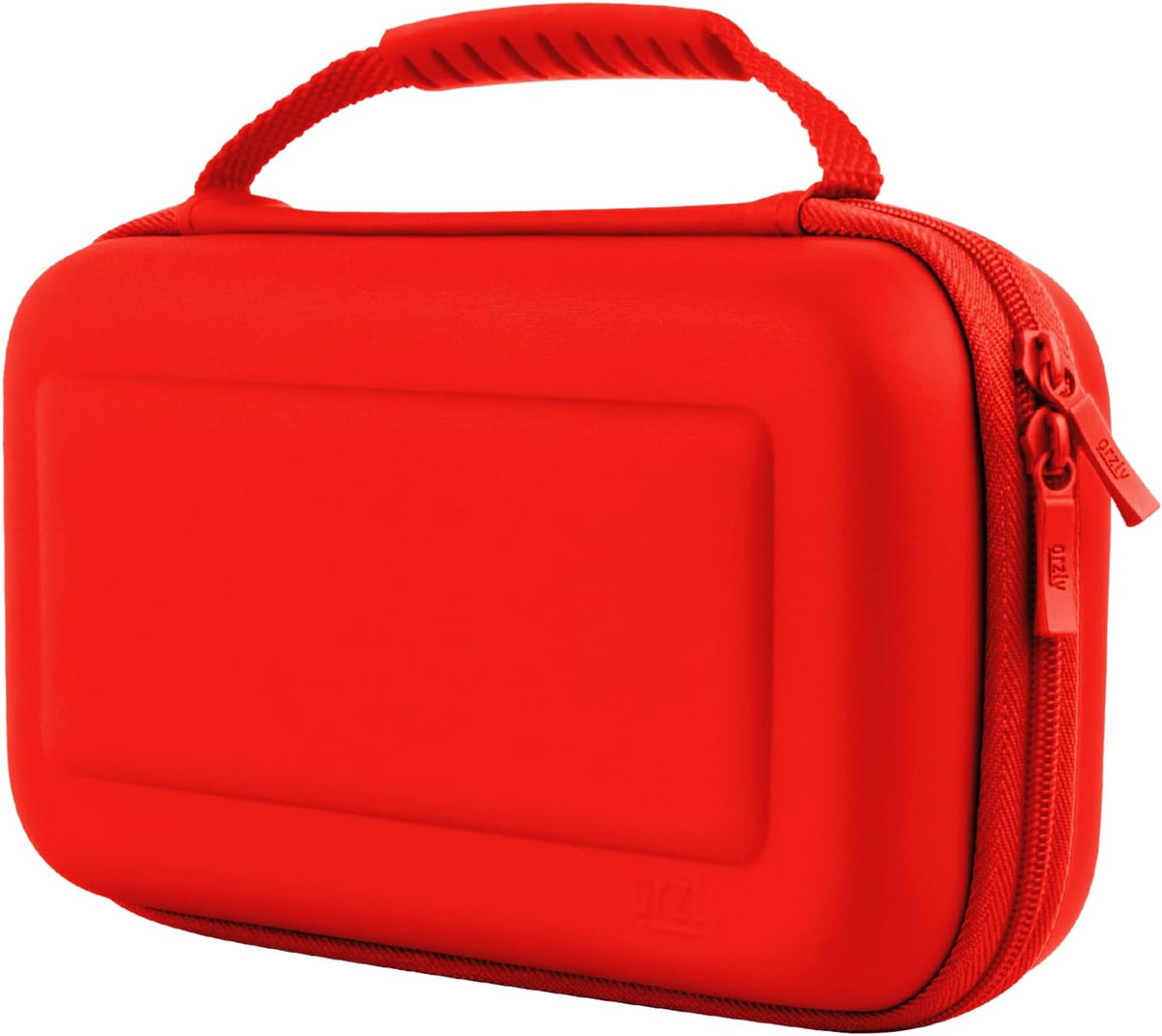 Orzly Carry Case for Nintendo Switch Lite Protective Hard Shell Portable Travel Carry Case with Storage for Accessories & Game Cartridges (Red & White)