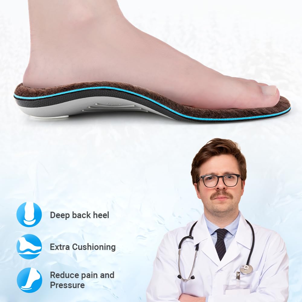 VALsole Orthotic Insole,Arch SupportFor Insole,Plantar FasciitisInsole,for OverPronation,Flat Feet,Metatarsalgia,Heel Pain, Insoles for Men and Women,Blue (UK 13-31cm, Blue-V227) (Pack of 2)
