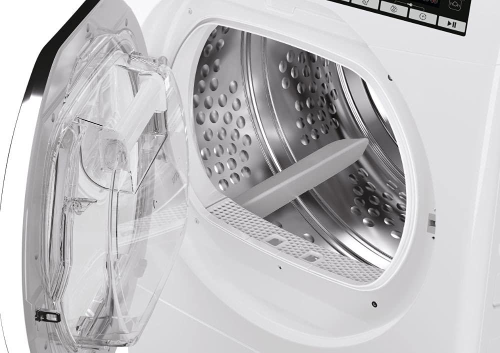 Hoover HLEC8LGB-80 Freestanding Condenser Tumble Dryer, Sensor Dry, 8 kg Load, Black