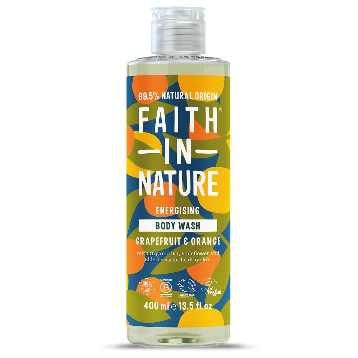 Faith In Nature Natural Fragrance Free Body Wash, Sensitive, Vegan and Cruelty Free, No SLS or Parabens, 400 ml
