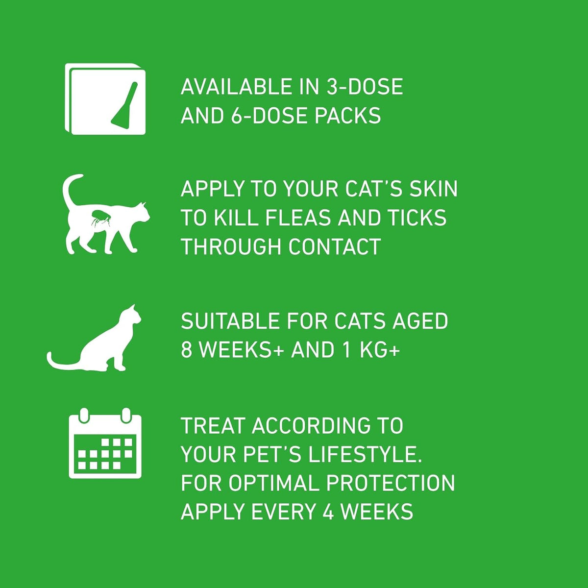 FRONTLINE Plus Flea & Tick Treatment for Cats and Ferrets - 3 Pipettes