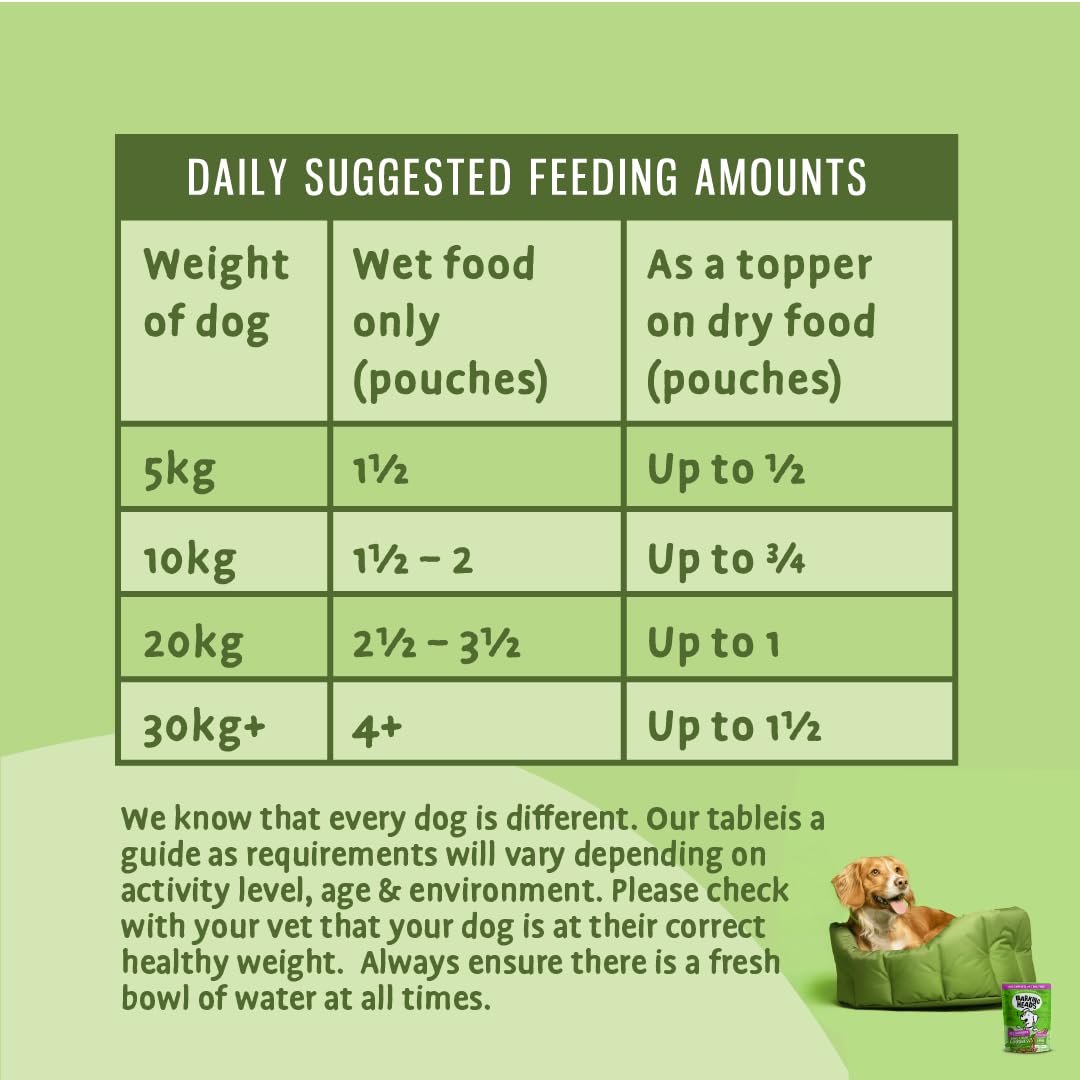 Barking Heads Adult Dog Food Wet Pouches Variety Pack Natural & Grain-Free with No Artificial Flavours Plus Added Vitamins & Minerals 6 x 300g