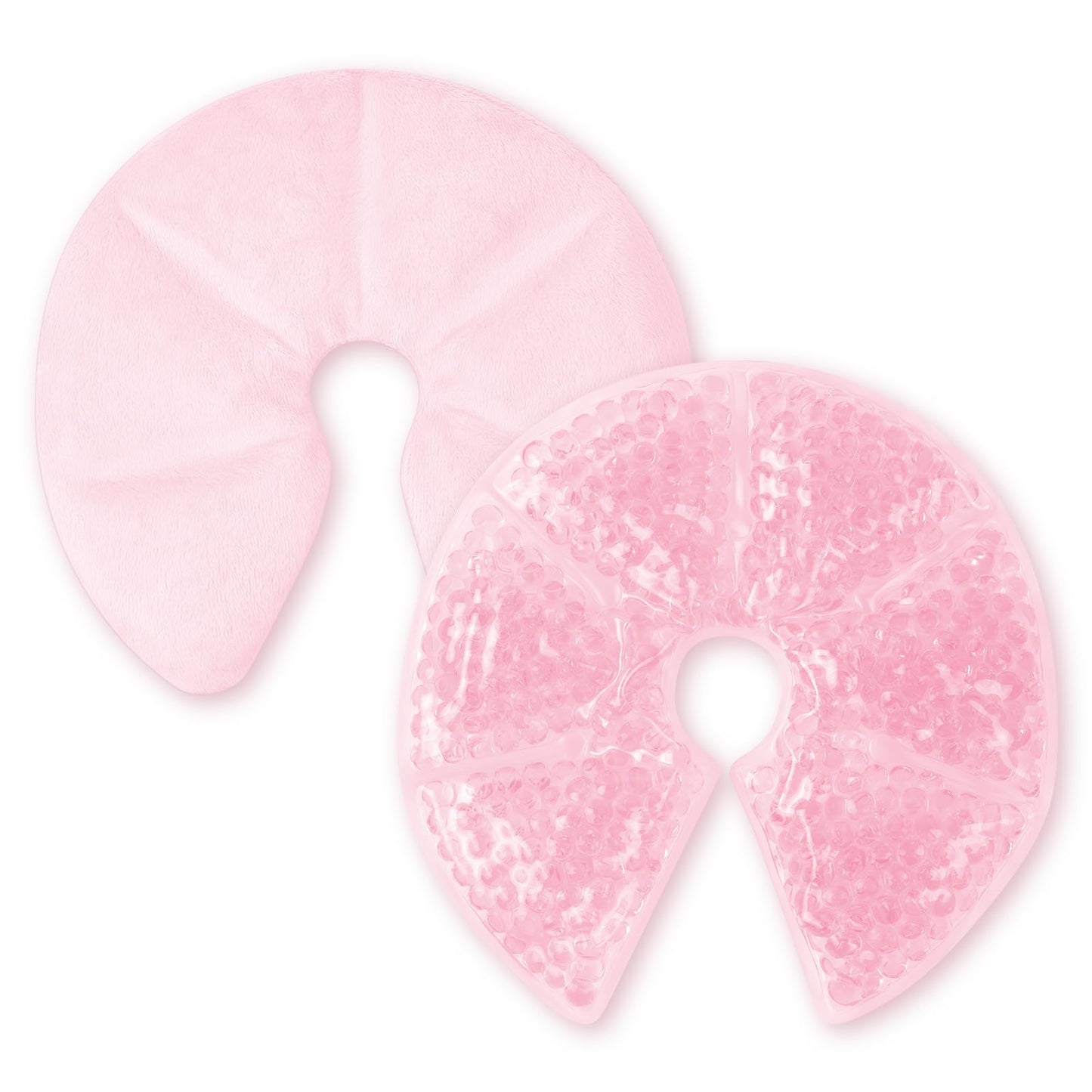 3-in-1 Breast Cooling Gel Pads, 2 Pack Hot & Cold Breastfeeding Gel Pads, Breast Feeding Essentials Reusable Gel Cooling Pad, Postpartum Essentials, for Nursing & Nipples Pain Relief, Mastitis