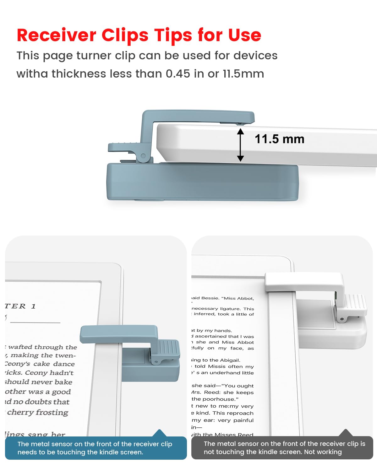 Remote Control Page Turner for Kindle Paperwhite Scribe Oasis Accessories