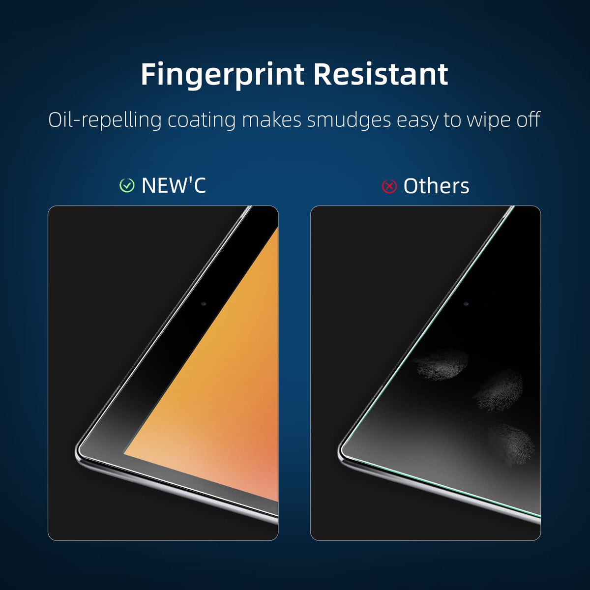 NEW'C for iPad Air 5/4, iPad Pro 11-inch Screen Protector Tempered Glass