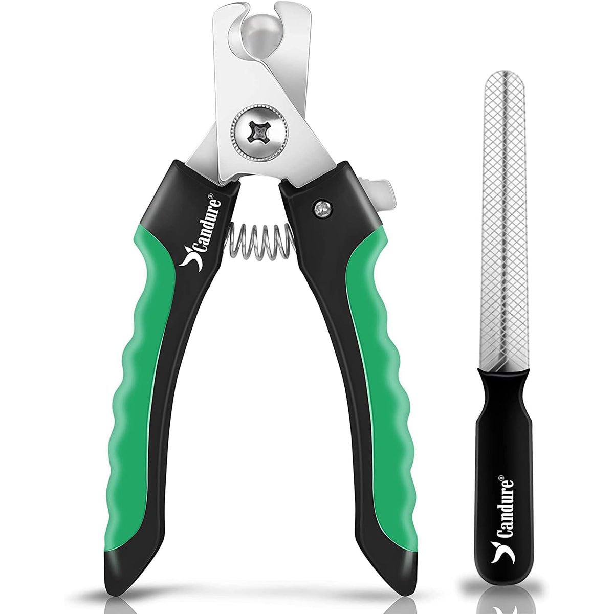 Candure Dog Nail Clippers for Large, Medium and Small Breed Professional Pet Nail Clipper Suitable for Cats, Rabbits and Guinea Pigs with Safety Lock (All Size Pets, Dark Blue)