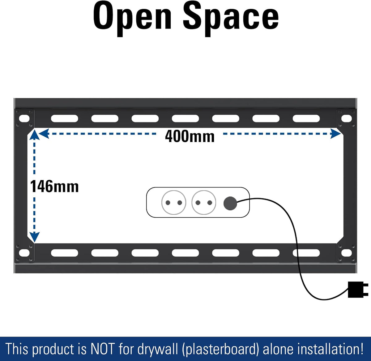Mounting Dream Fixed TV Wall Bracket for 26-60" TV Max VESA 400x400mm 45kg