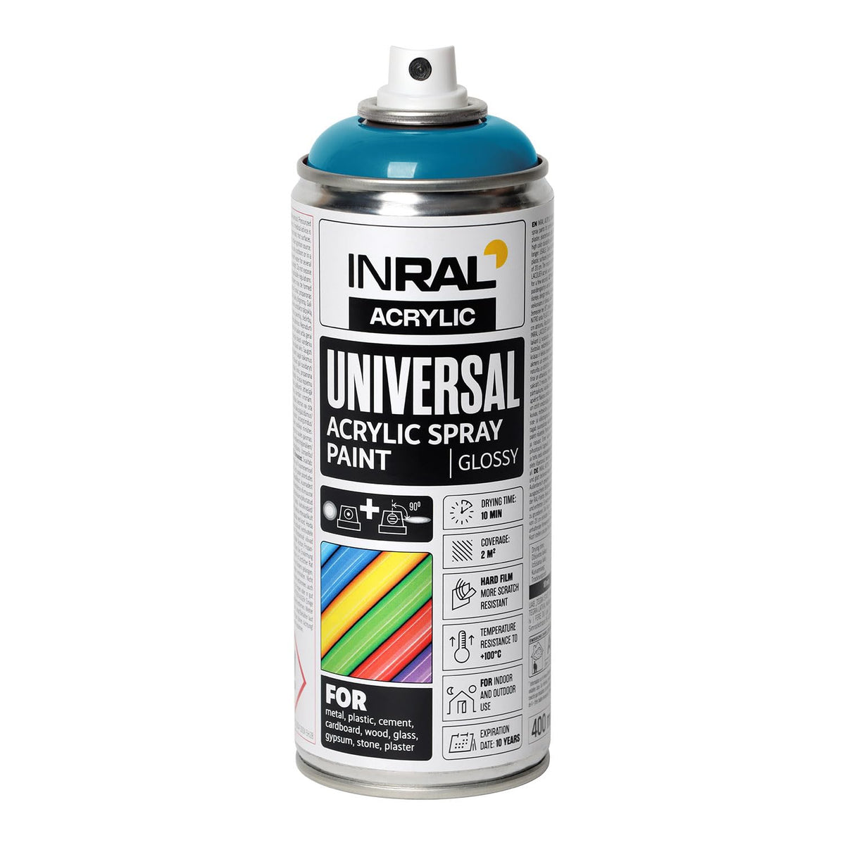 Acrylic Spray Paint Pure White Matt RAL9010 [400ml] – Universal Spray for Metal, Plastic, Wood & Stone – High-Coverage, UV & Rain Resistant – Indoor & Outdoor Use