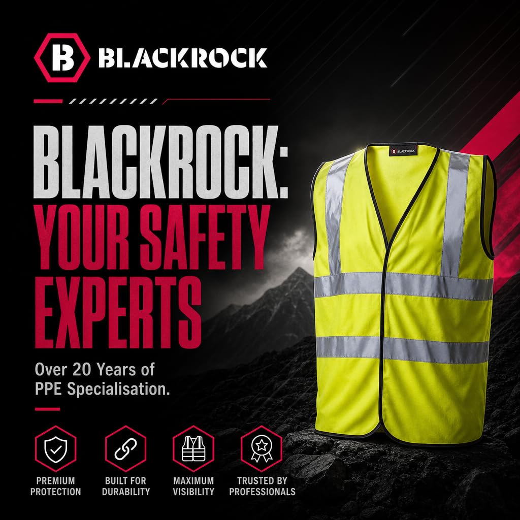 Blackrock Yellow/Orange Hi Vis Vest, High Vis Vests, Hi-Vis Jackets, High Visibility, Safety Vest, Reflective, Hivisible PPE, Hi Viz, Security Vests, Workwear, Work, Cycling, Mens Womens