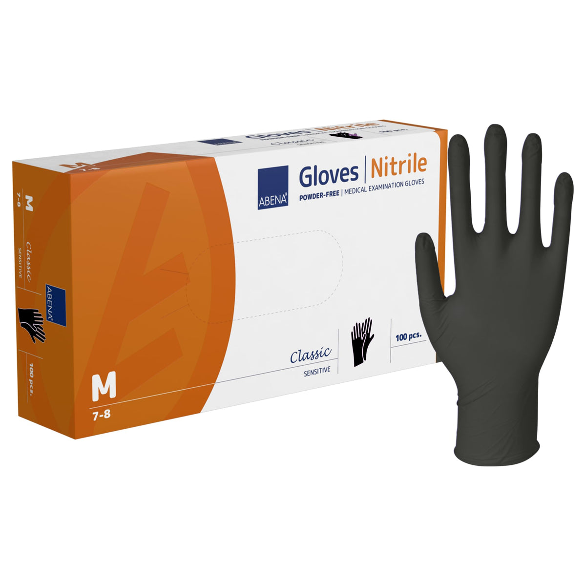 ABENA Pink Disposable Nitrile Gloves, Large, Pack of 100, Powder Free, Latex Free, Examination Gloves for Cleaning, Food Prep, Beauty, Medical & Hygiene, Strong Single Use Protective Gloves
