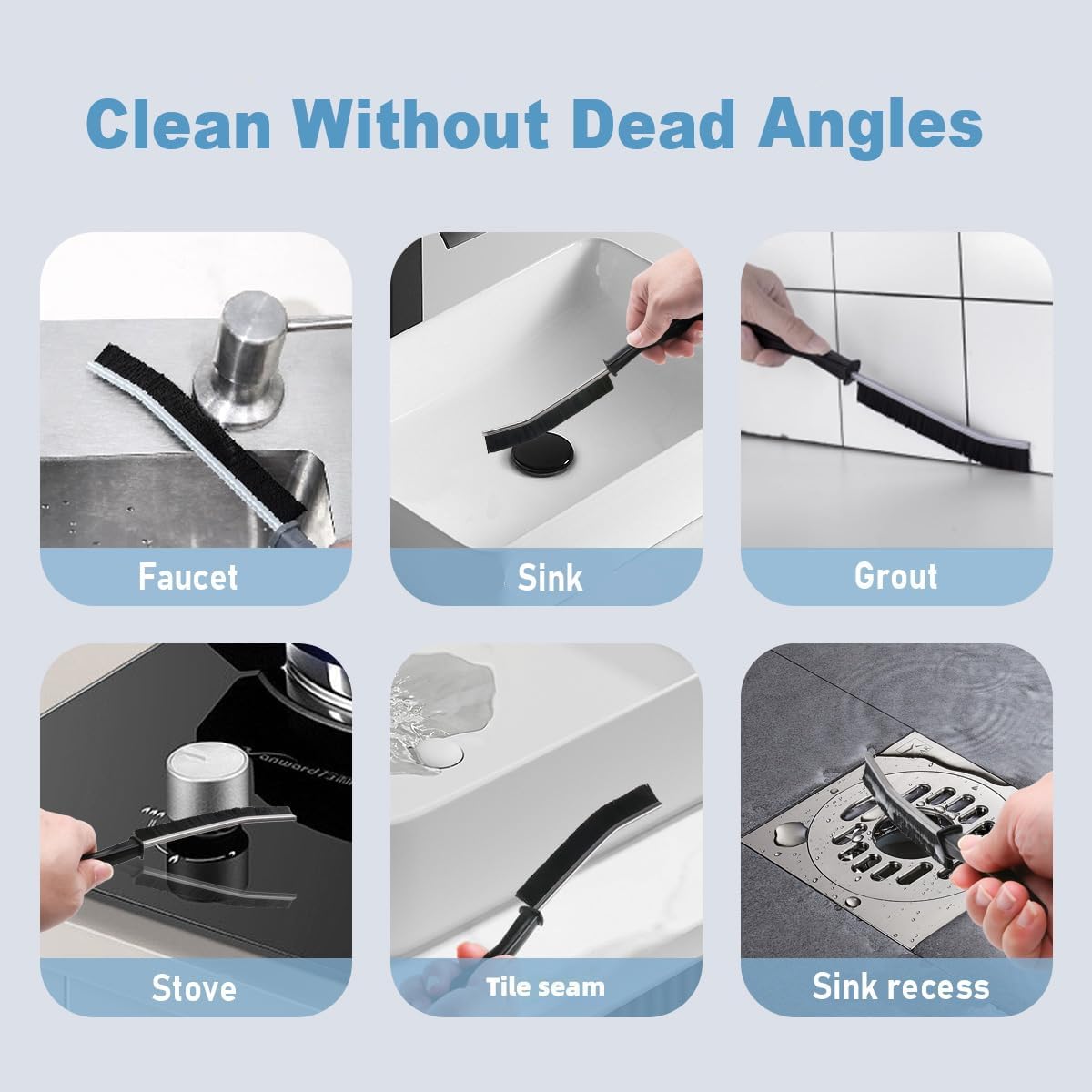 CUCM Cleaning Brush,Hard Bristle Crevice Cleaning Brush UK 3 Pcs Bathroom Crevice Gaps Brush Groove Crevice Cleaning Tool for Narrow Corners in Home Kitchen Bathroom and Window