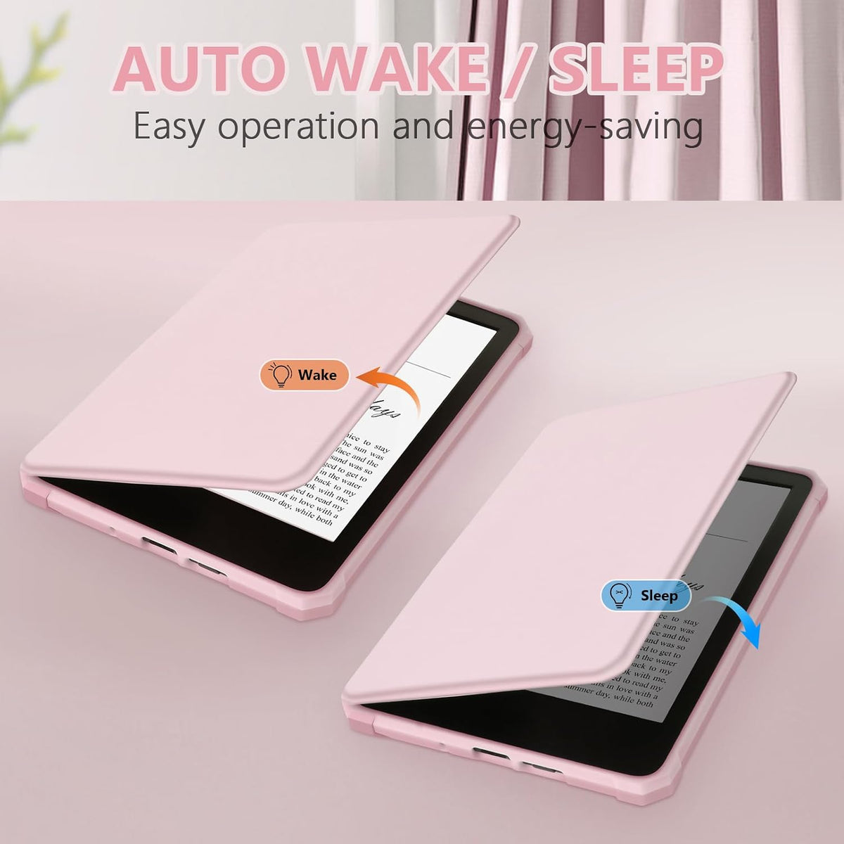 TQQ Case Fits 6" Amazon Kindle 11th Generation 2024 and 2022, Premium Slim and Lightweight Cover, Full Protection, Auto Sleep/Wake, Magnetic Closure (NOT fit Paperwhite or Oasis)