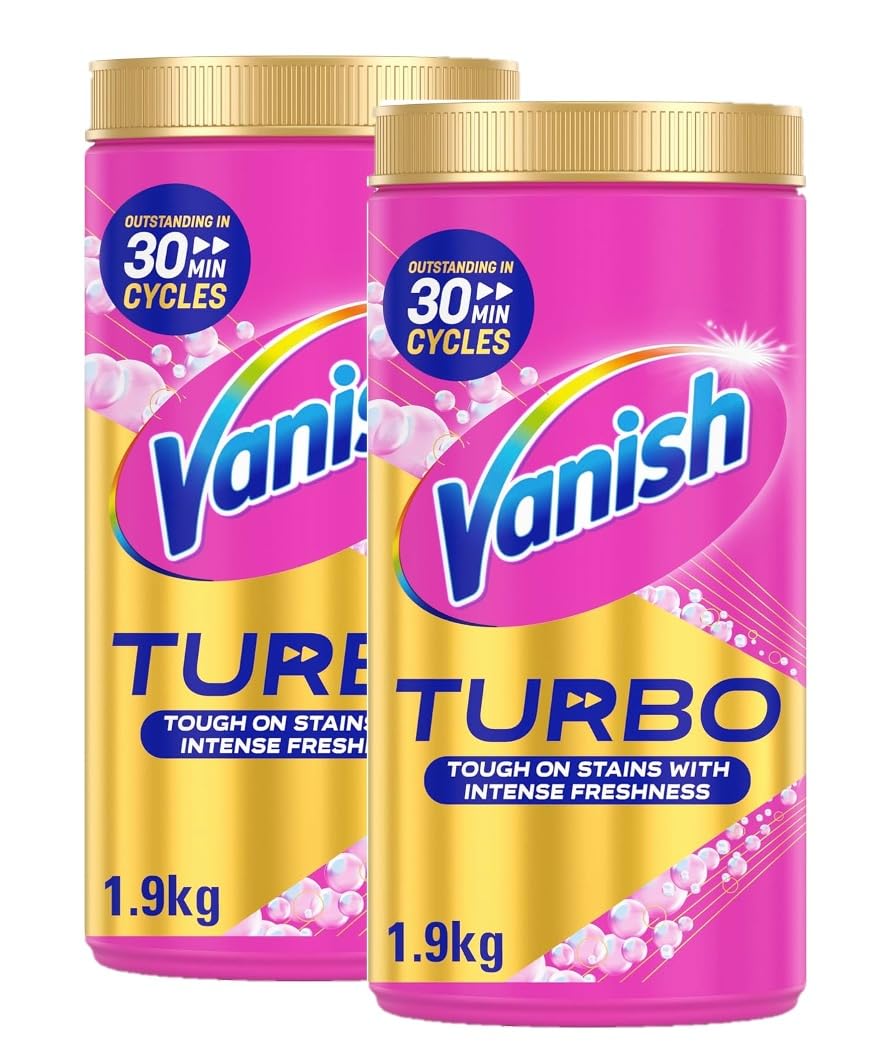 Vanish Turbo Fast Acting Stain Remover Powder (2 x 470g) 940g