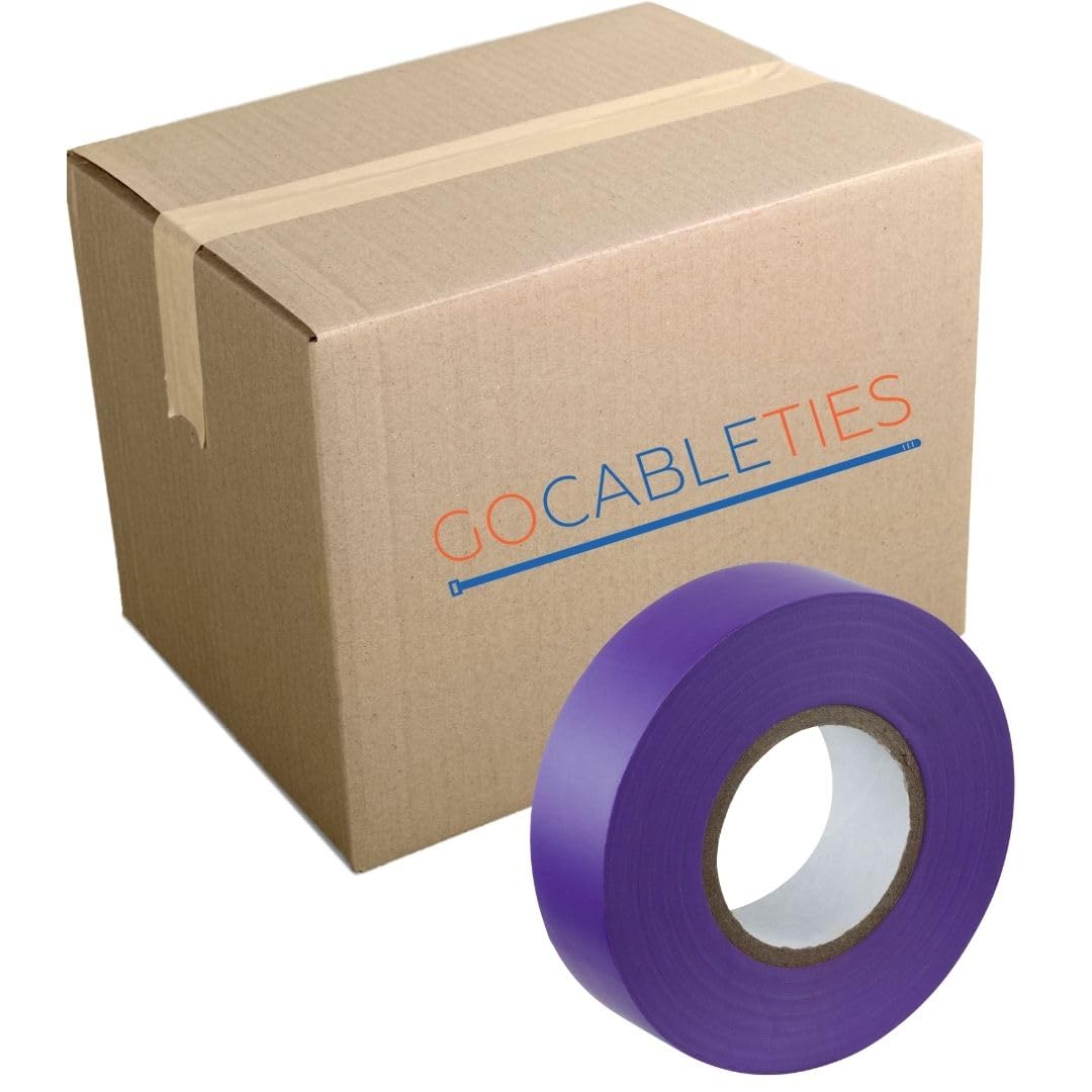 Gocableties Grey Electrical Tape, 19mm x 20m, Strong Self-Adhesive PVC Insulation Tape for Insulating, Repairing and Protecting Electrical Wires, 2 Rolls