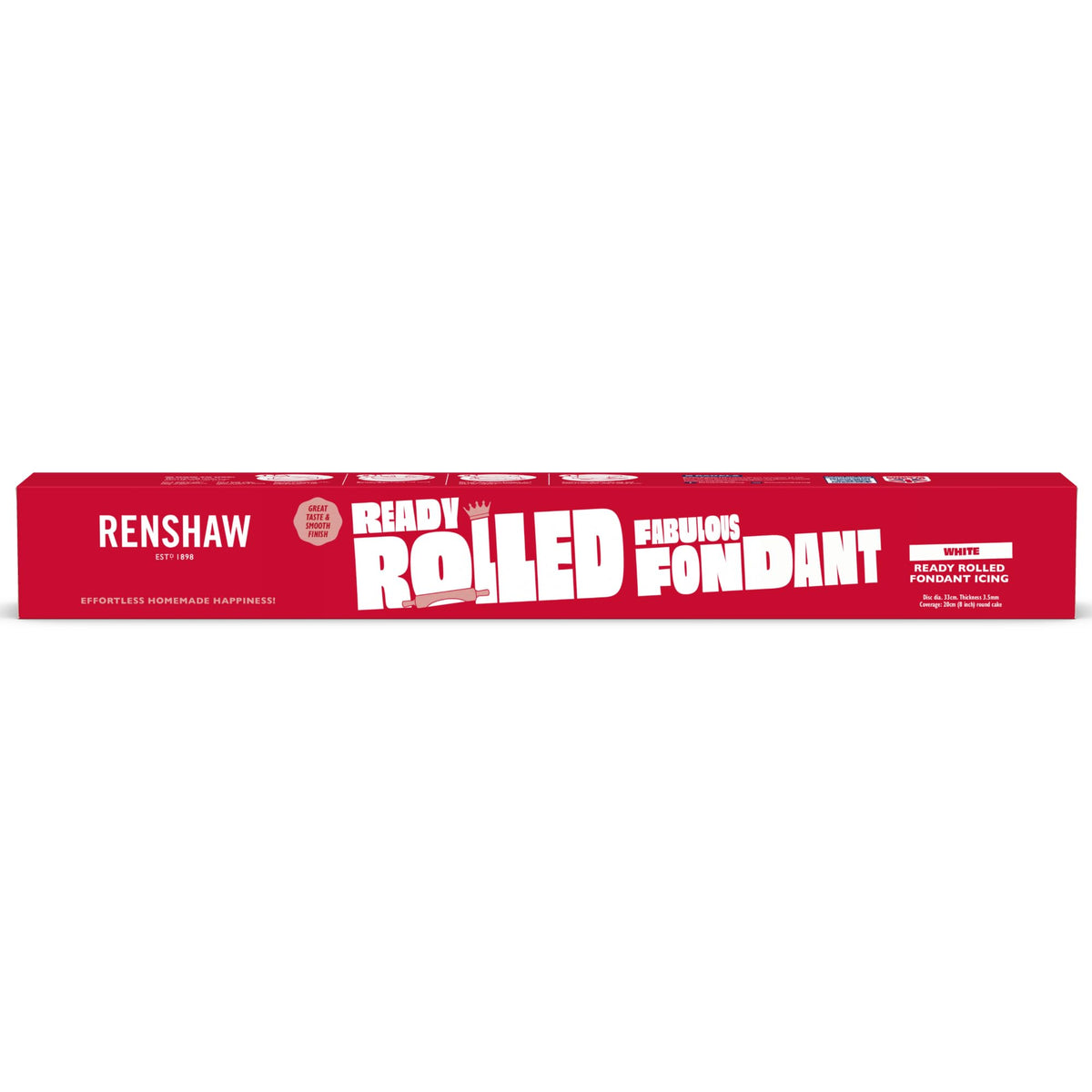 Renshaw White Ready to Roll Fondant Icing, 500 g (Pack of 1)