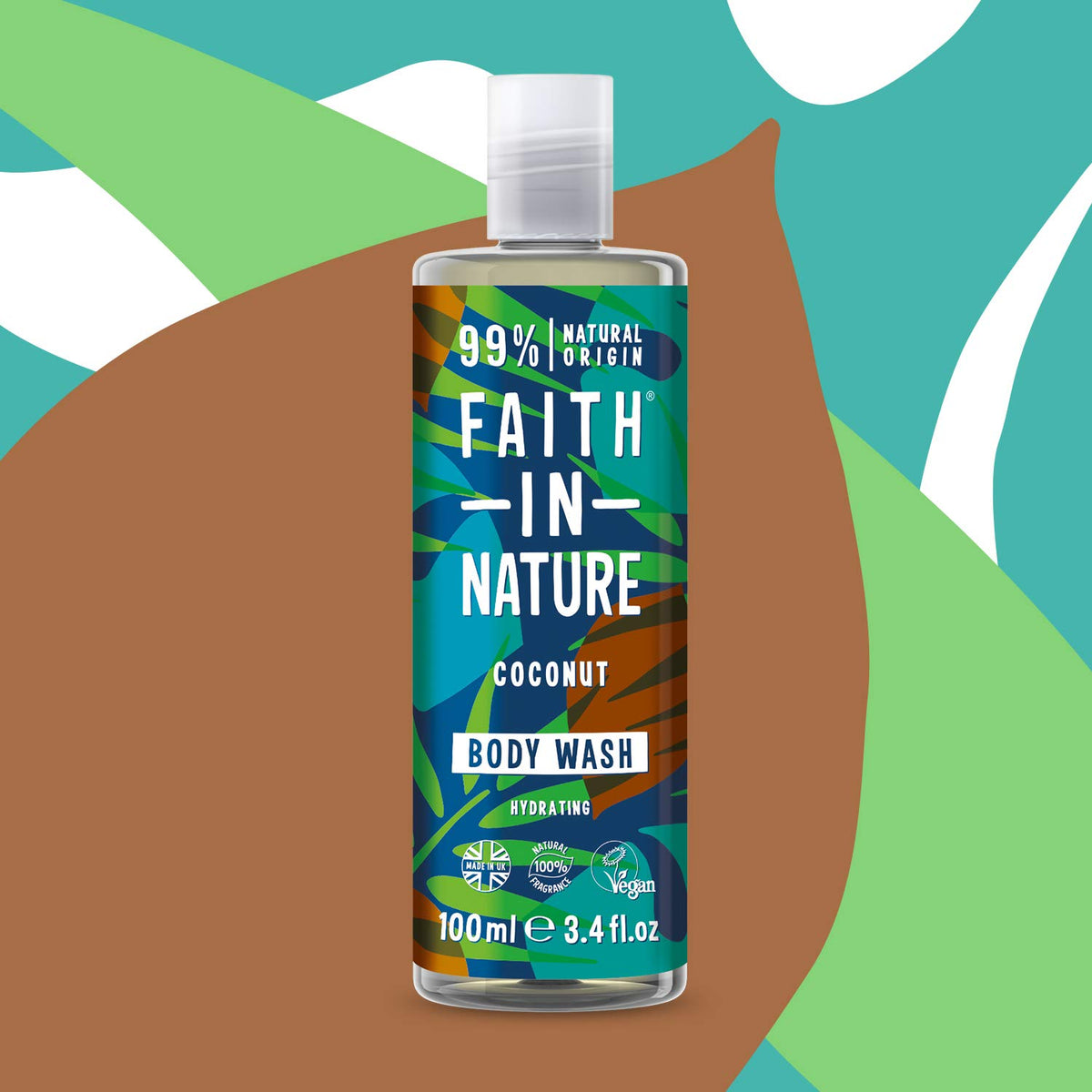 Faith In Nature Natural Fragrance Free Body Wash, Sensitive, Vegan and Cruelty Free, No SLS or Parabens, 400 ml