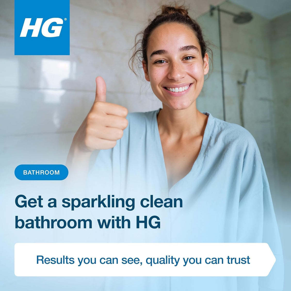 HG Limescale Remover Foam Spray Super Powerful, Bathroom & Kitchen Cleaner – 500ml (Pack of 6)