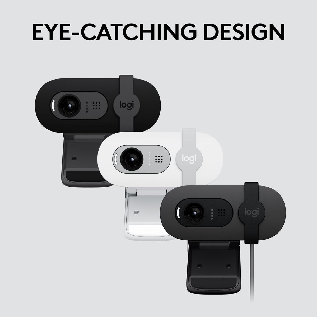 Logitech Brio 100 Full HD Webcam for Meetings and Streaming