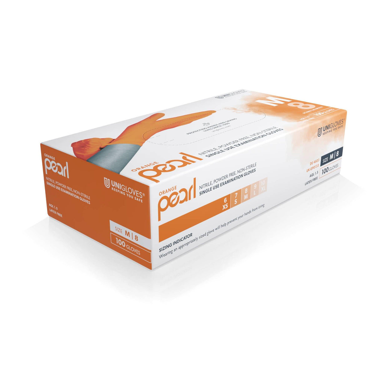 Unigloves White Pearl Nitrile Examination Gloves