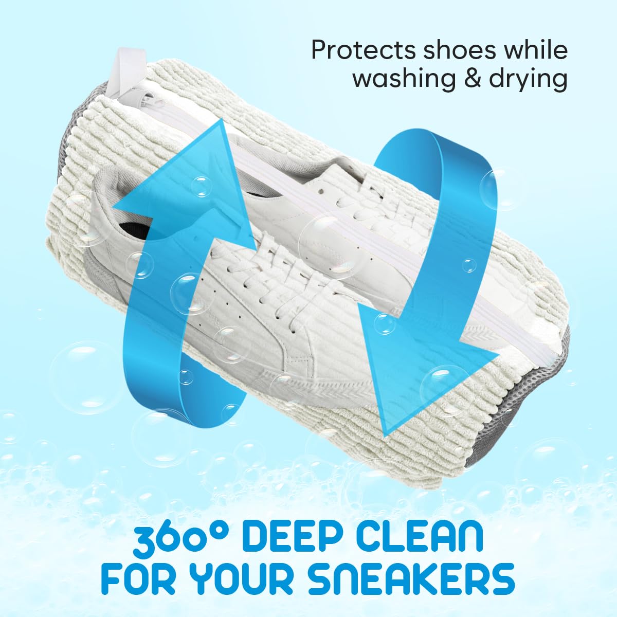Shoe Washing Bag, 2 Pack, for Washer and Dryer, Reusable Cleaning Sack