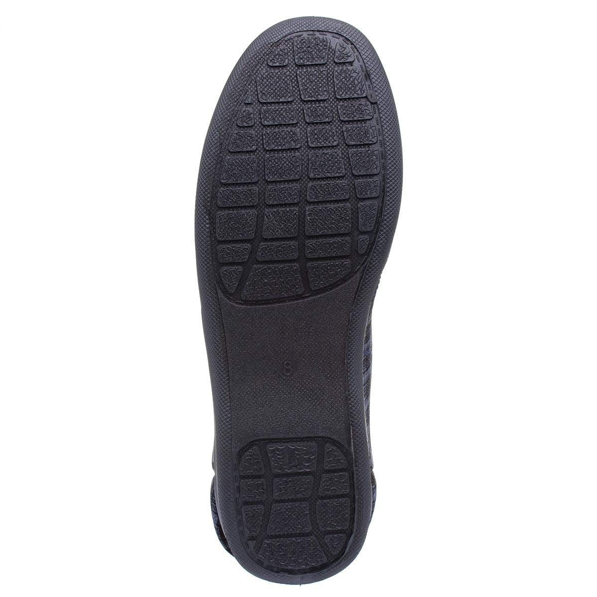 The Slipper Company Mens Twin Gusset Navy Slipper