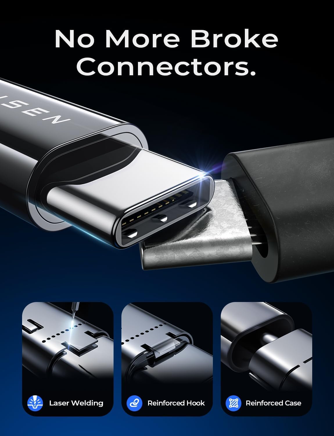 LISEN 240W USB C to USB C Cable 2-Pack, 2m USB C Charger Cable Fast Charger