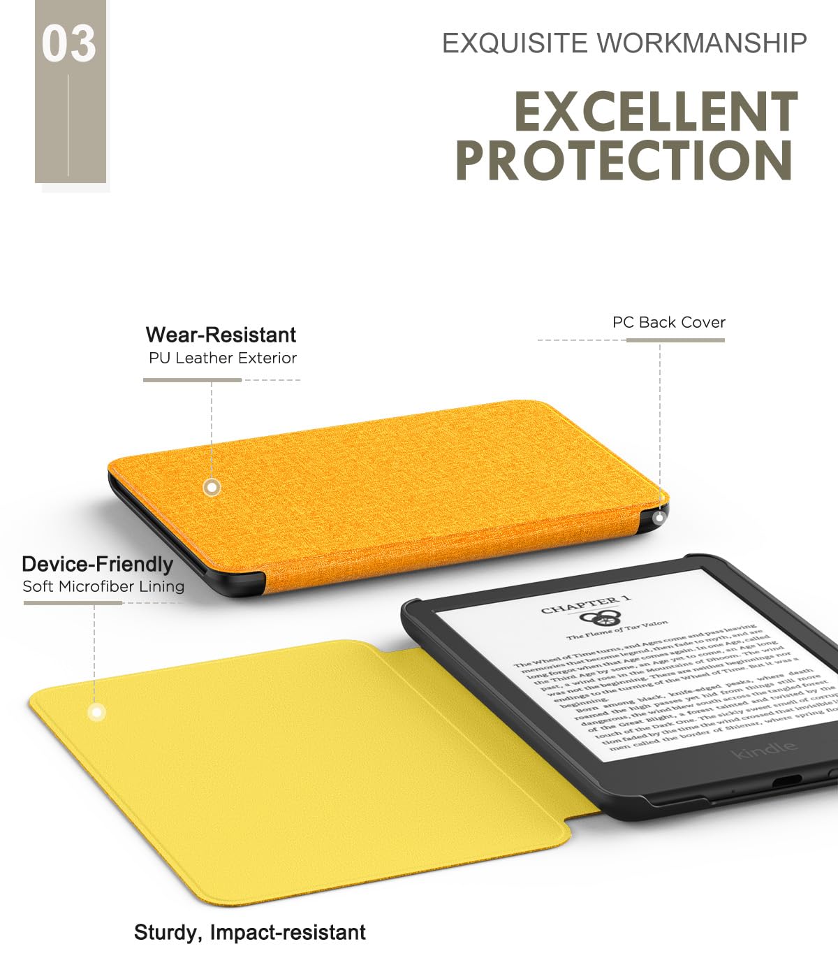 MoKo Case for 6" Amazon Kindle Basic 11th Gen 2024/2022, Matcha