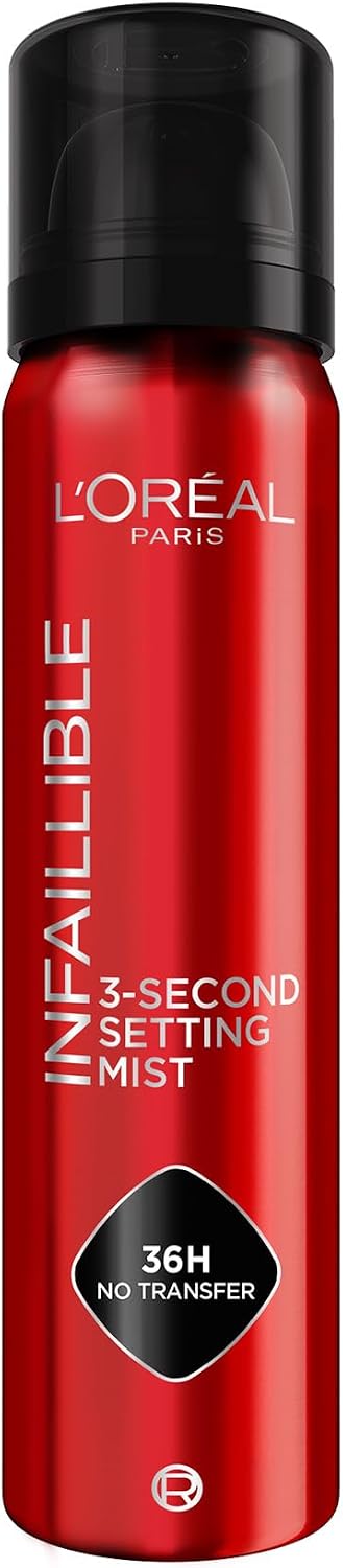 L'Oréal Paris Setting Spray, Infallible 3-Second Makeup Mist for Face, 75ml