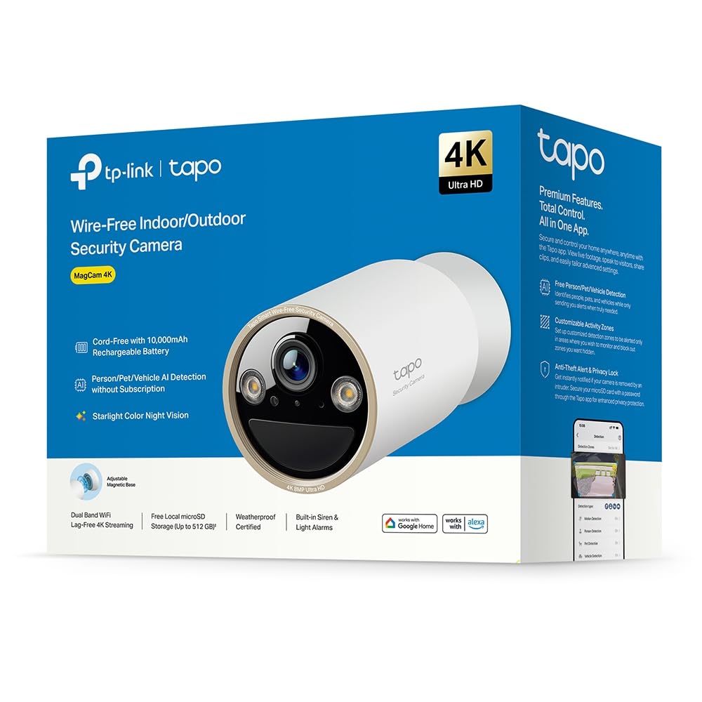 Tapo 2K QHD Wireless Indoor/Outdoor Smart Security Camera
