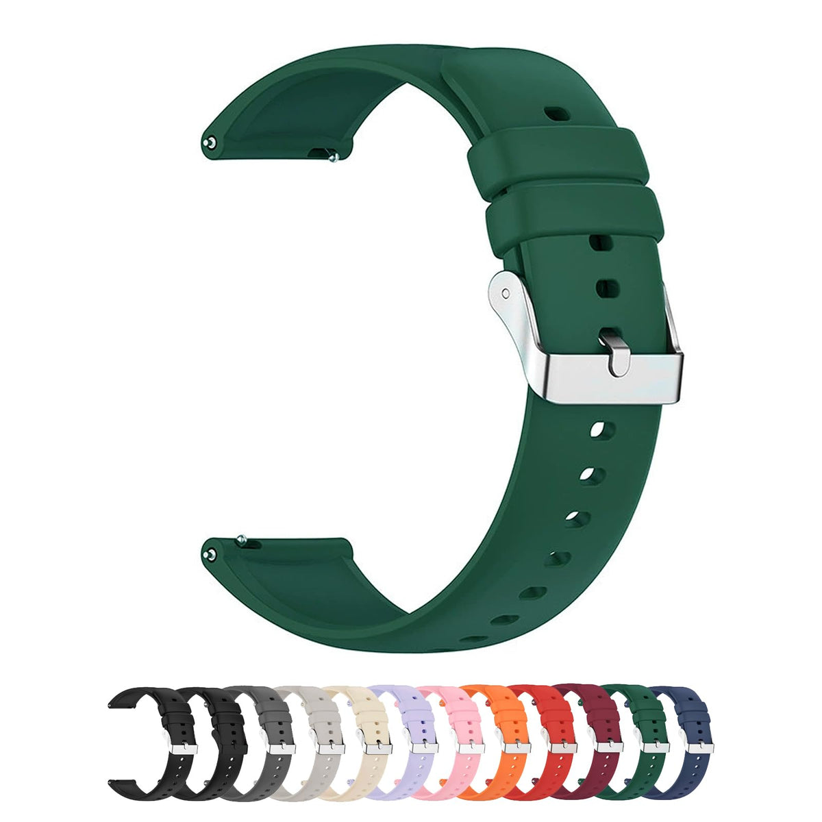 Silicone Strap,Quick Buckle Waterproof Soft Strap,Watch strap
