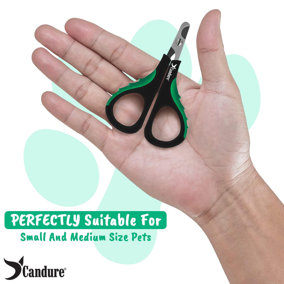 Candure Dog Nail Clippers for Large, Medium and Small Breed Professional Pet Nail Clipper Suitable for Cats, Rabbits and Guinea Pigs with Safety Lock (All Size Pets, Dark Blue)