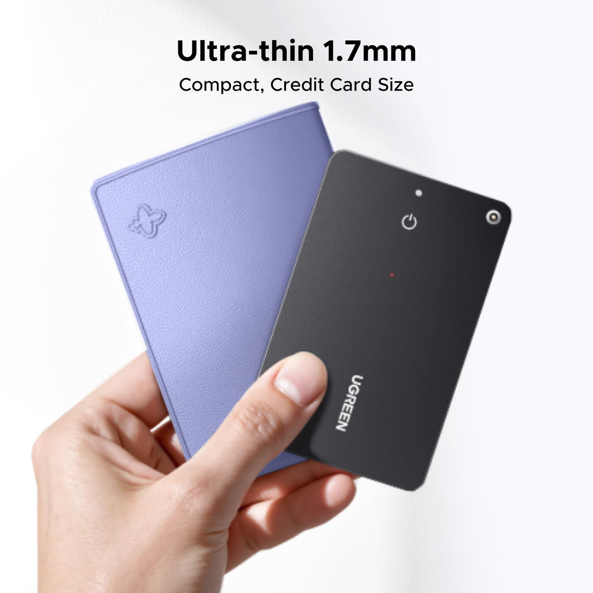UGREEN FineTrack Slim Wallet Tracker for Apple Find My (iOS only), 1.7mm