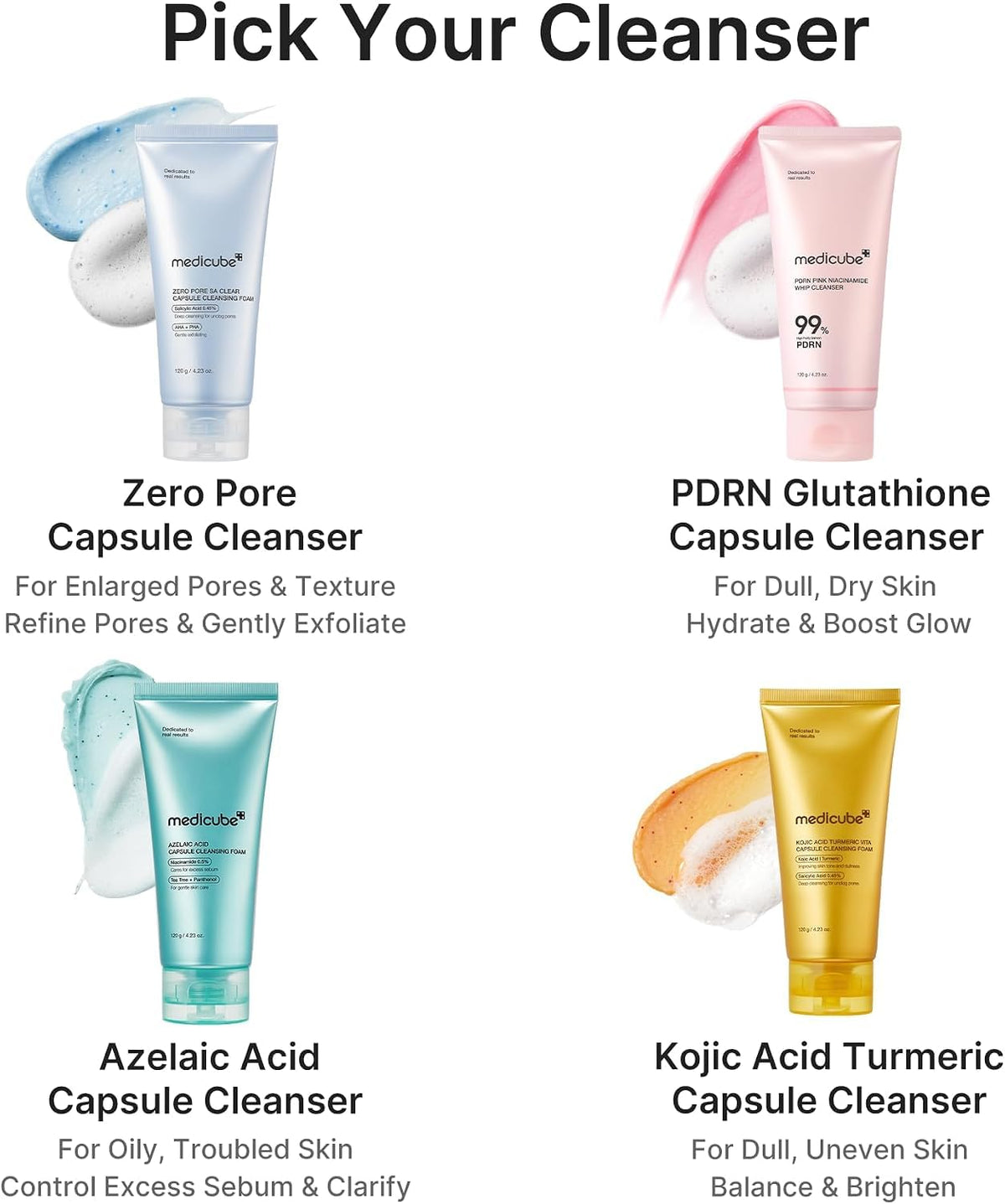 medicube Facial Cleanser Zero Foam Cleanser for Pore & Excess Oil Care