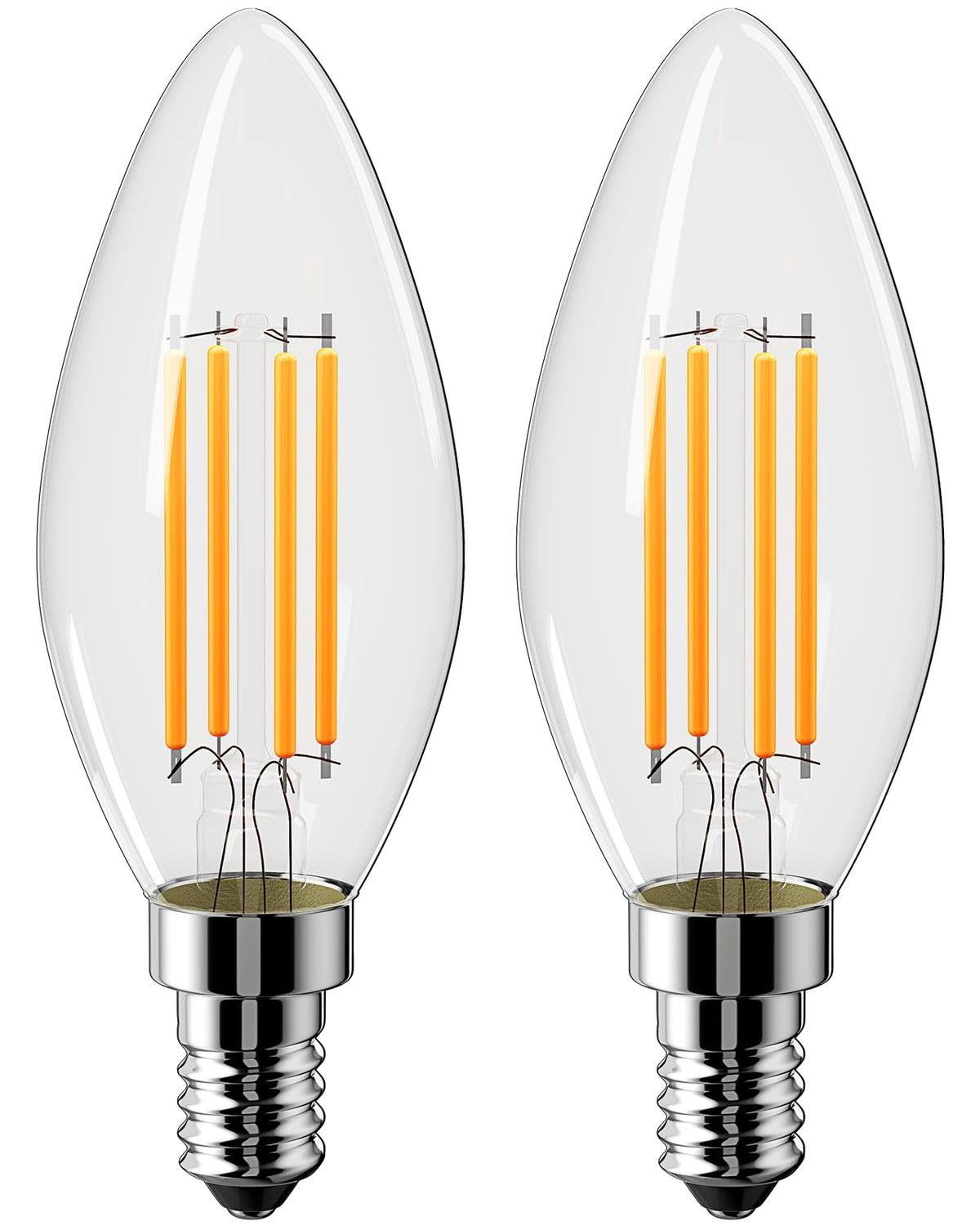 Vanke E14 LED Light Bulb, 4W (40W Equivalent), Warm White 2700K, 4-Pack