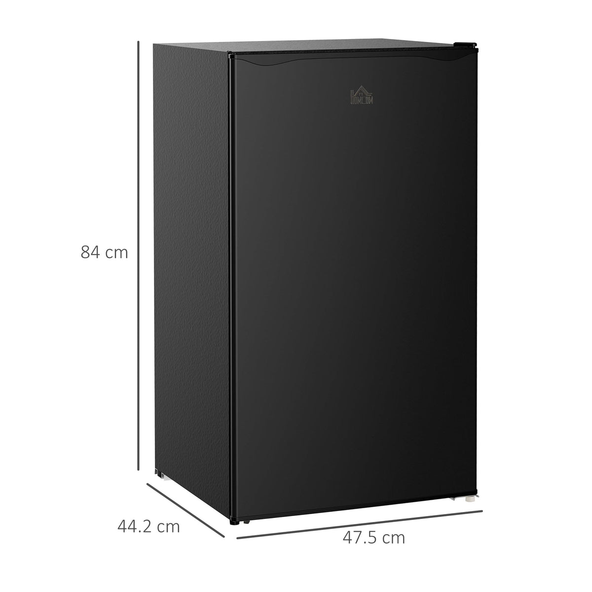 HOMCOM Under Counter Fridge 91L Small Fridge with Chiller Box Silver Tone