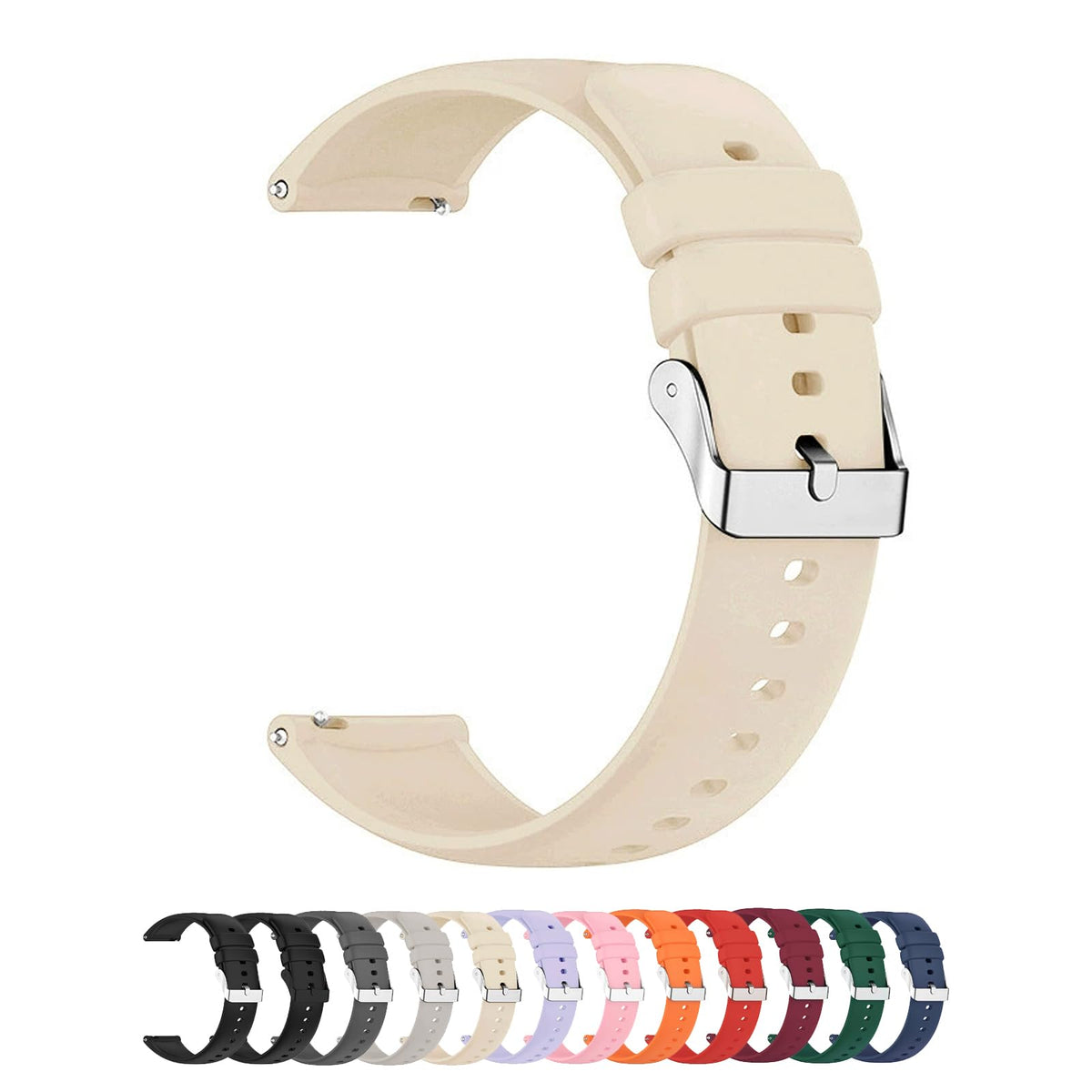 Silicone Strap,Quick Buckle Waterproof Soft Strap,Watch strap
