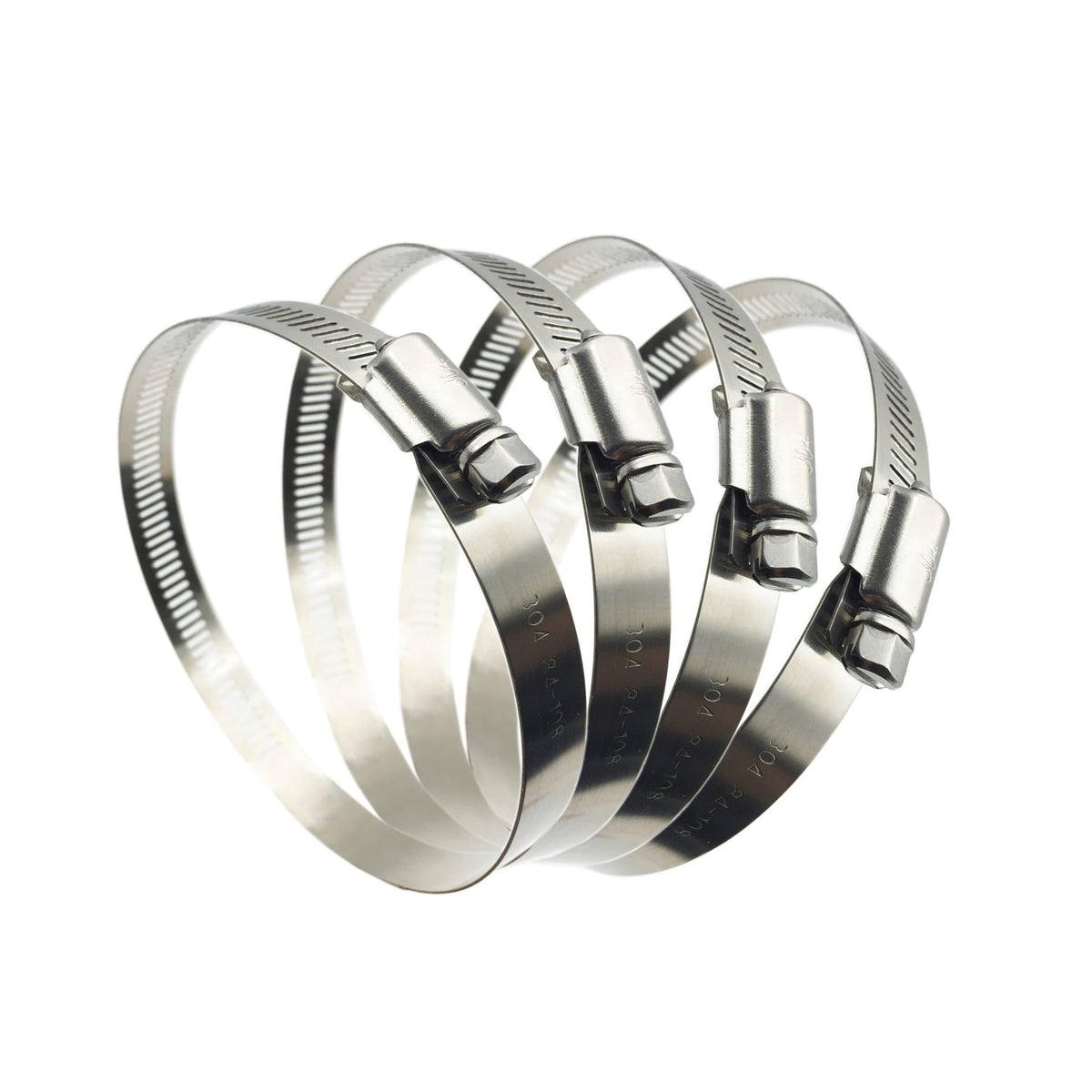 8Pcs 118-140mm Hose Clips Adjustable 304 Stainless Steel Duct Clamps