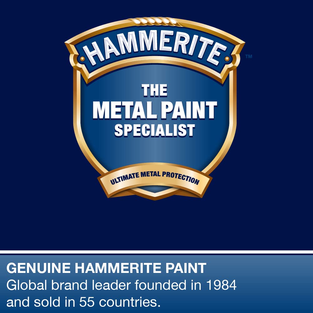 Hammerite Direct to Rust Metal Paint - Smooth Black Finish 250ML, 5084863