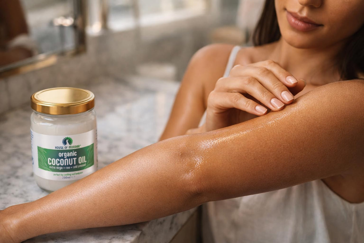 House of Monara Organic Extra Virgin Coconut Oil Pure, Raw and Cold Pressed 200 ml