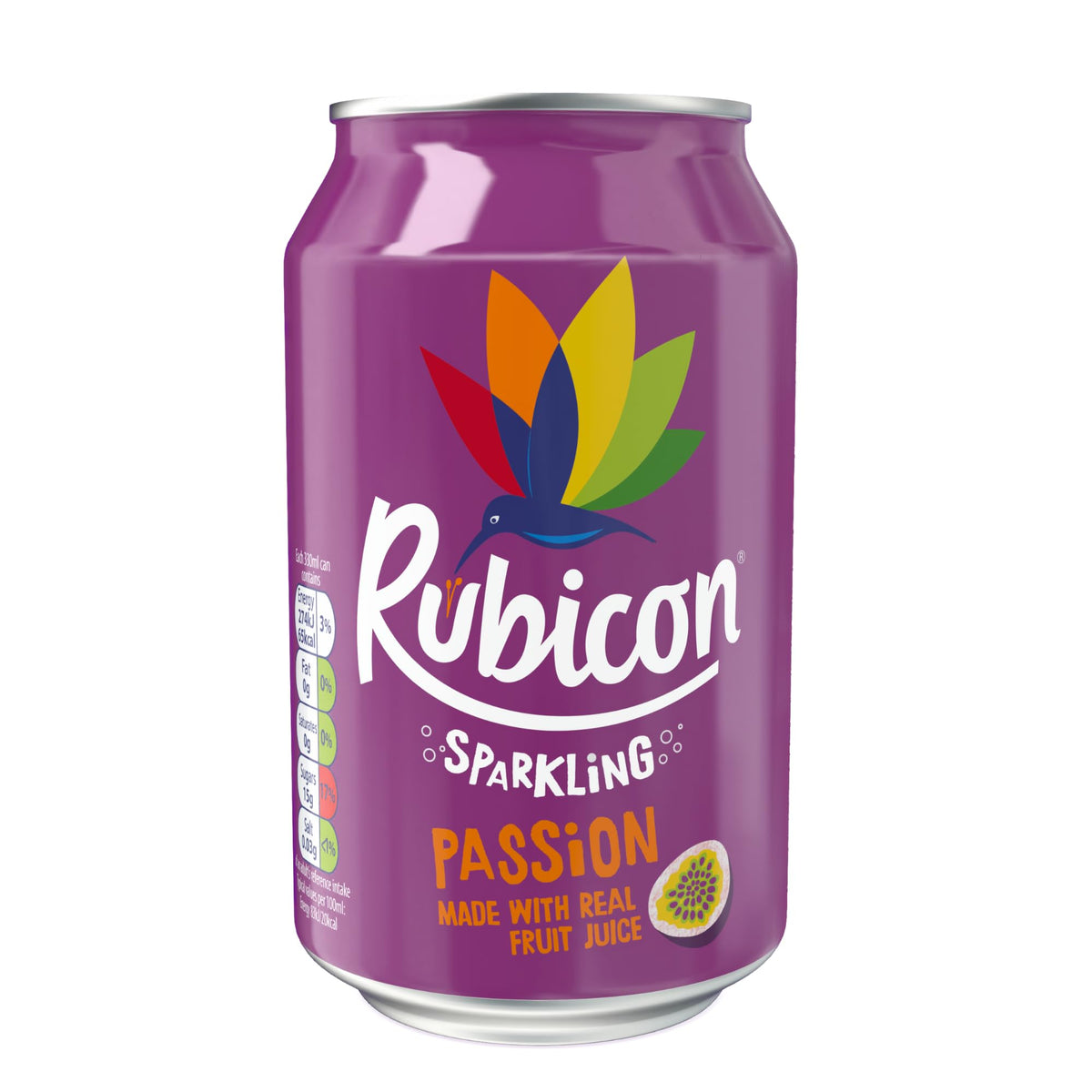 Rubicon Mango Sparkling Fruit Soft Drink, 6 Pack, 330ml Cans