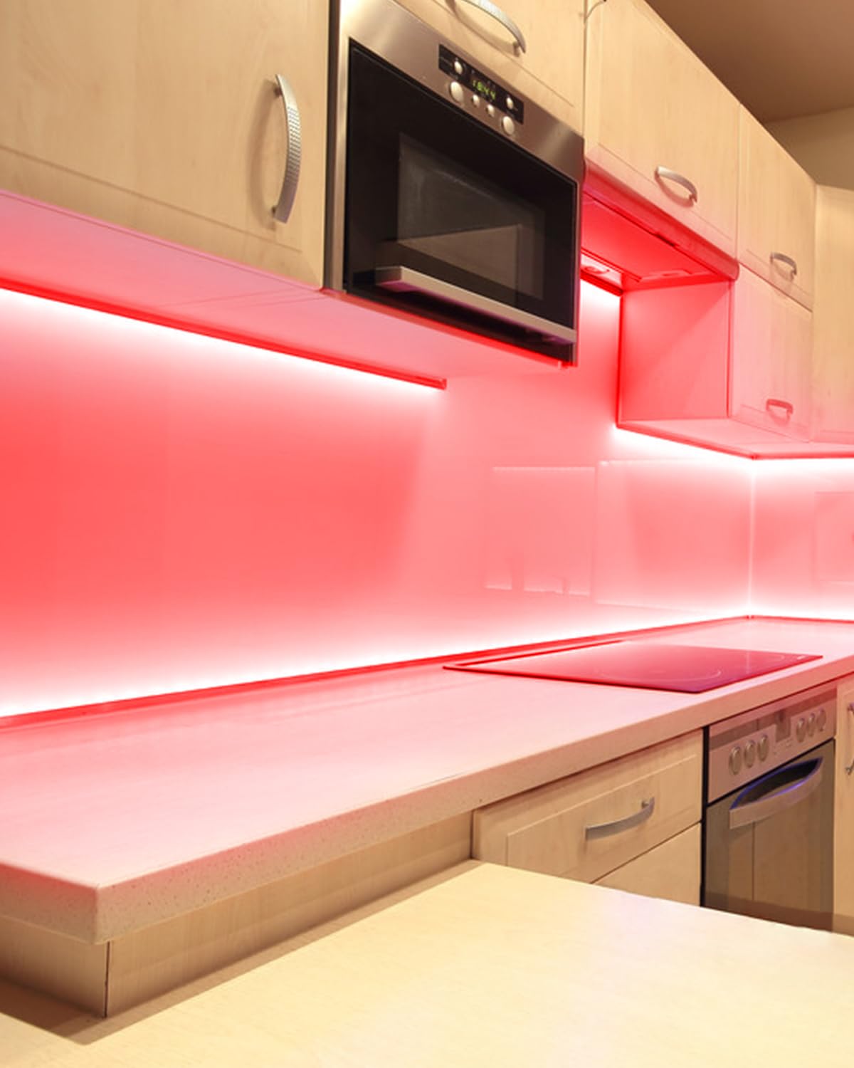 Aclorol 12V Red LED Lights for Bedroom 5M Fleixible COB LED Strip Light
