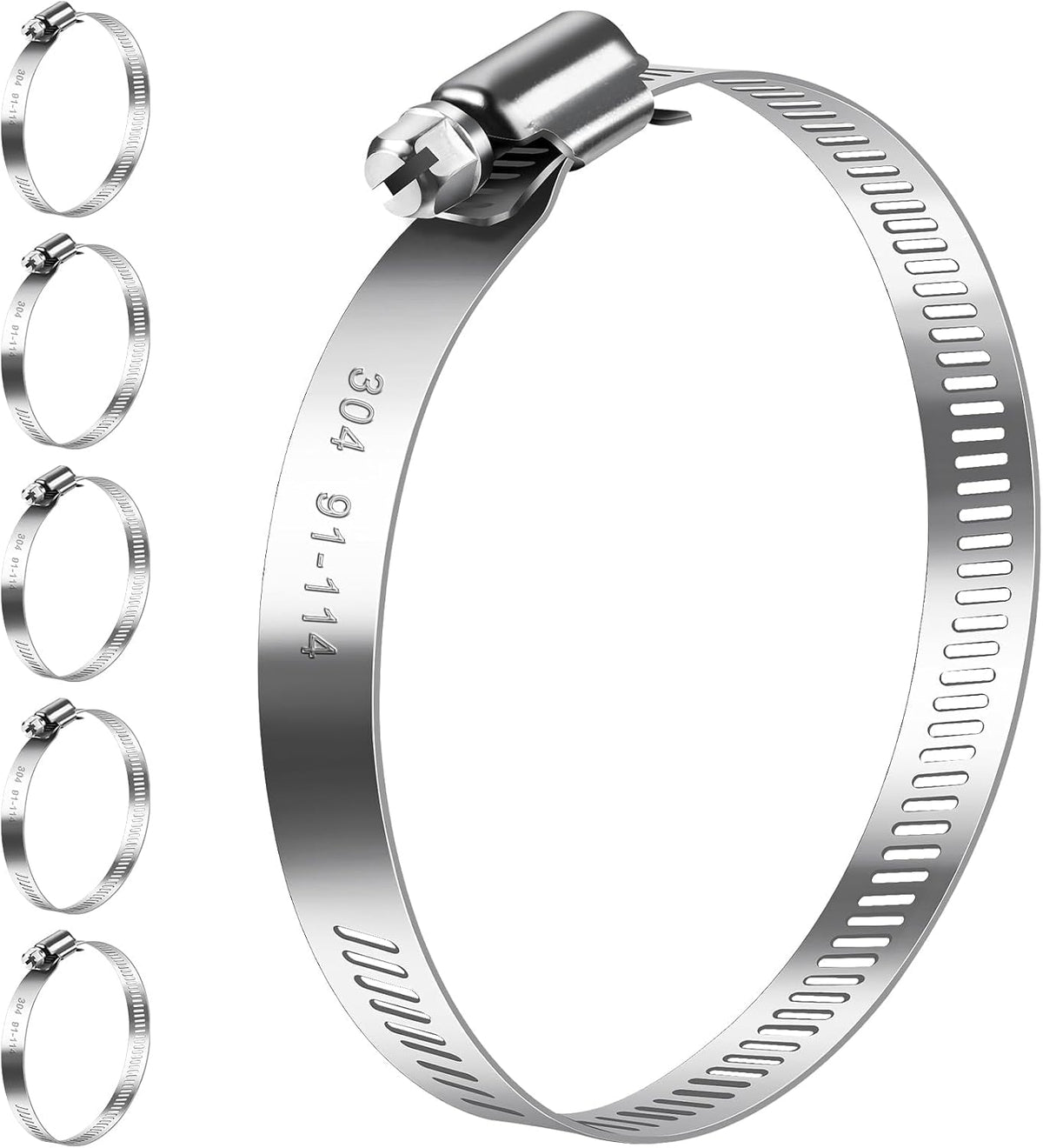 Bolatus Hose Clips 21-38 mm, 12 Pcs Hose Clamp Stainless Steel 304