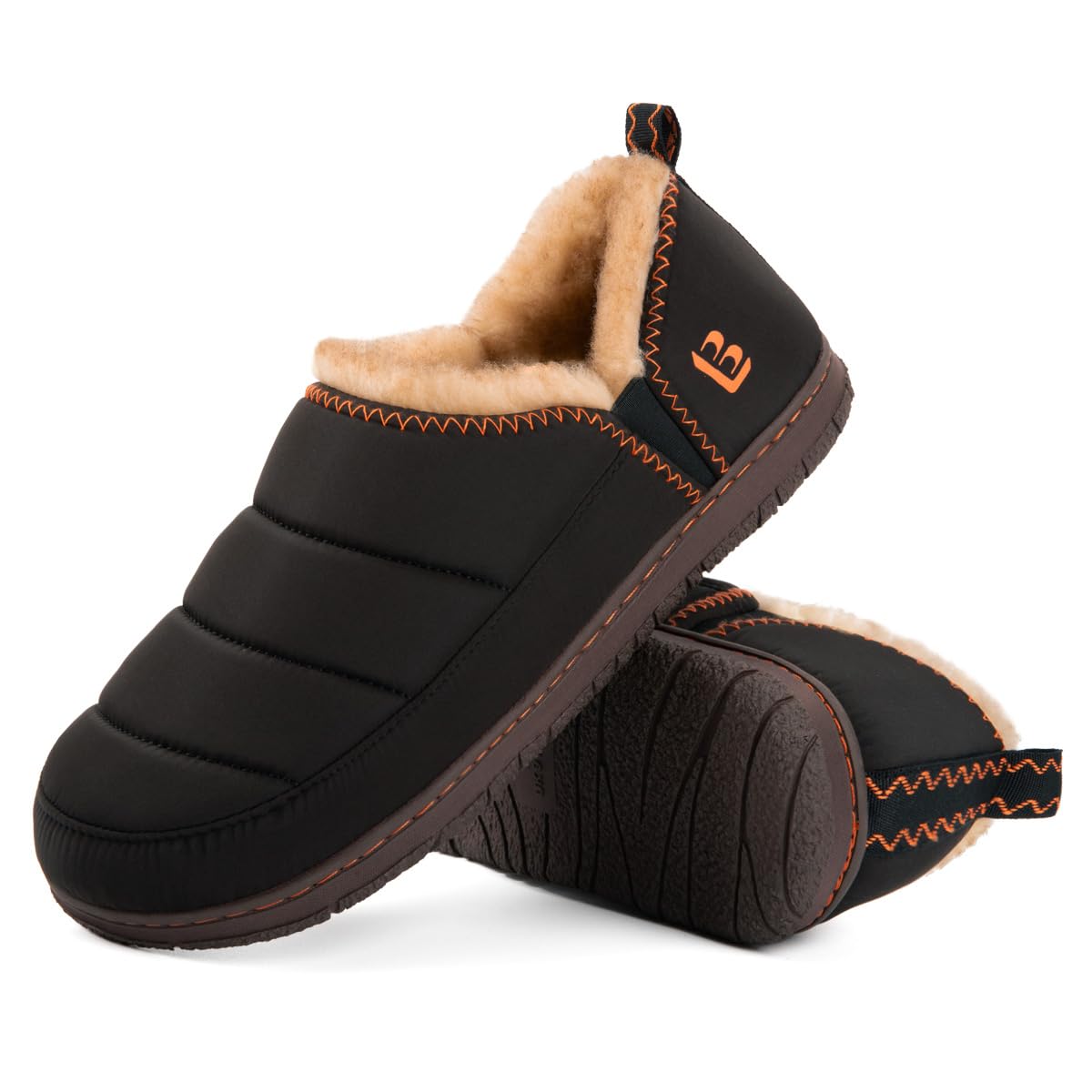 LongBay Mens Indoor Outdoor Slippers Memory Foam House Camping Shoes Gift