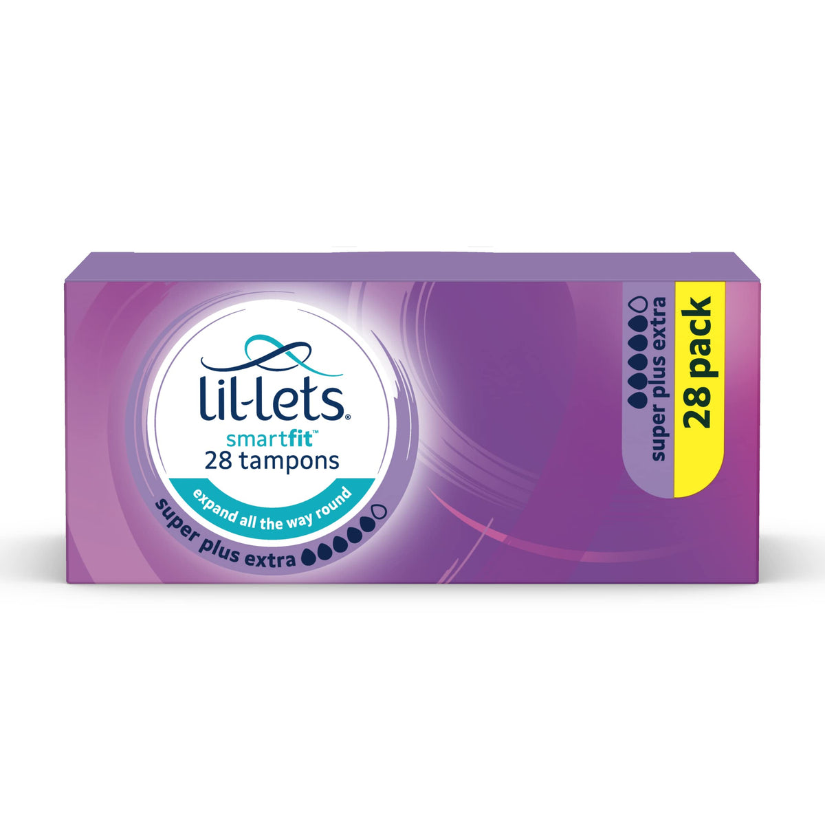 Lil-Lets Non-Applicator Regular Tampons, 32 Count (Pack of 1), For Light to Medium Flow, 2 Droplets, Plant-Based, SmartFit™ Non-App Tampon