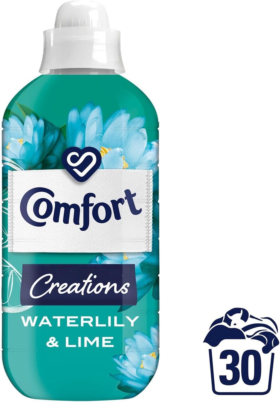 Comfort Creation Concentrated Fabric Conditioner with 100 Days of Long Lasting Fragrance and Softness Intense Liquid Fabric Softener 30 Washes, 900 ml (Waterlily & Lime, Buy 4)