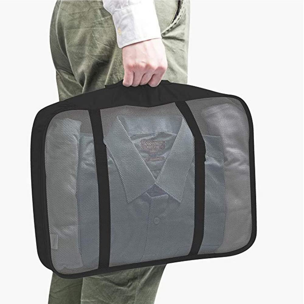 Travel Packing Cubes, Toifucos Multifunction 8pcs/set Luggage Organiser Compression Suitcase Essential Bag, Dark Gray