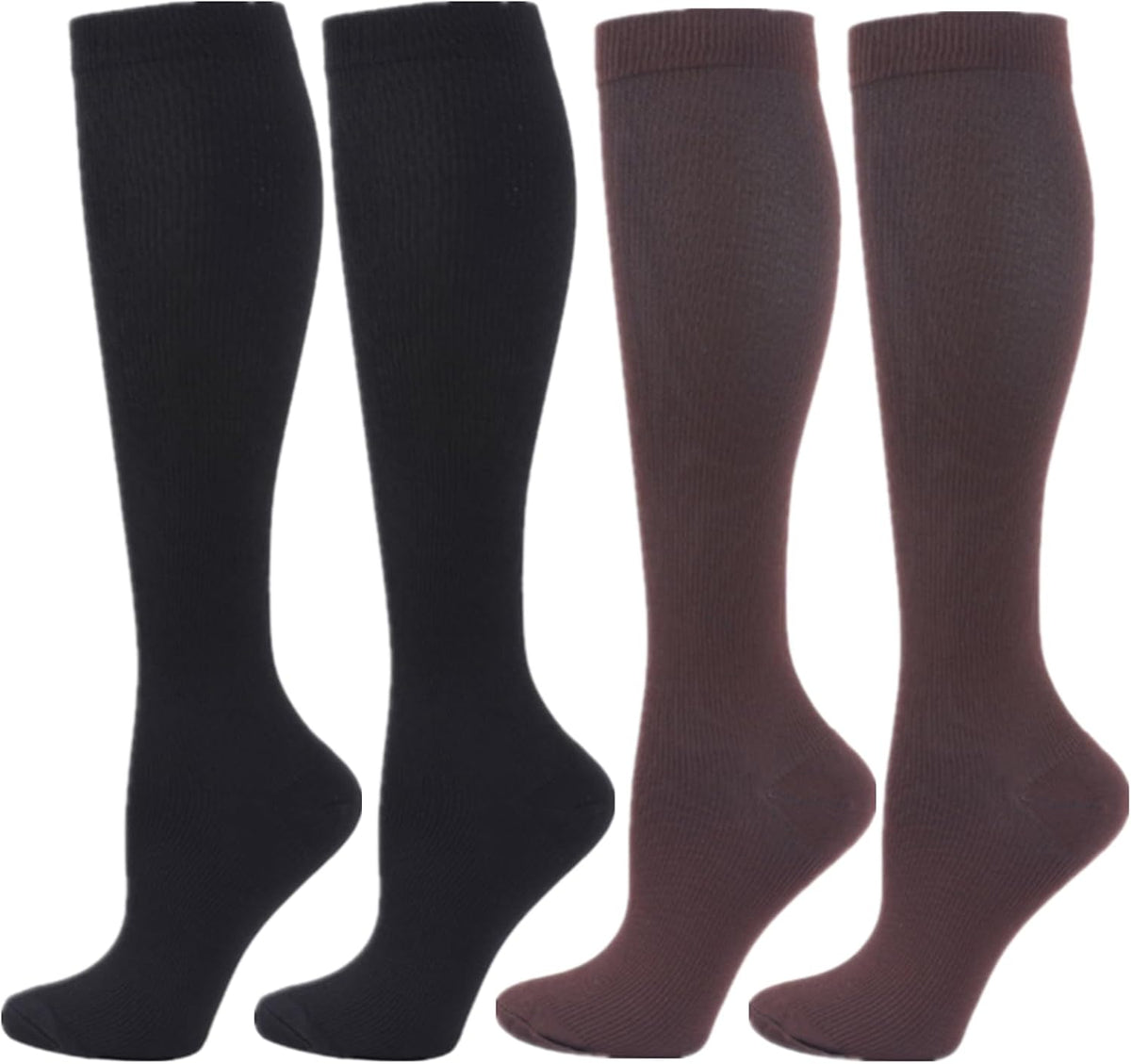 Compression Socks for Women Men, 2/3/4/6 Pairs 20-25mmHg Knee High Socks Compression Stockings for Sport, Athletic, Edema, Diabetic, Varicose Veins, Travel, Pregnancy, Nursing